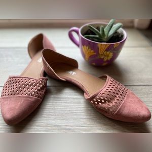 Mauve open flats. Size 9.